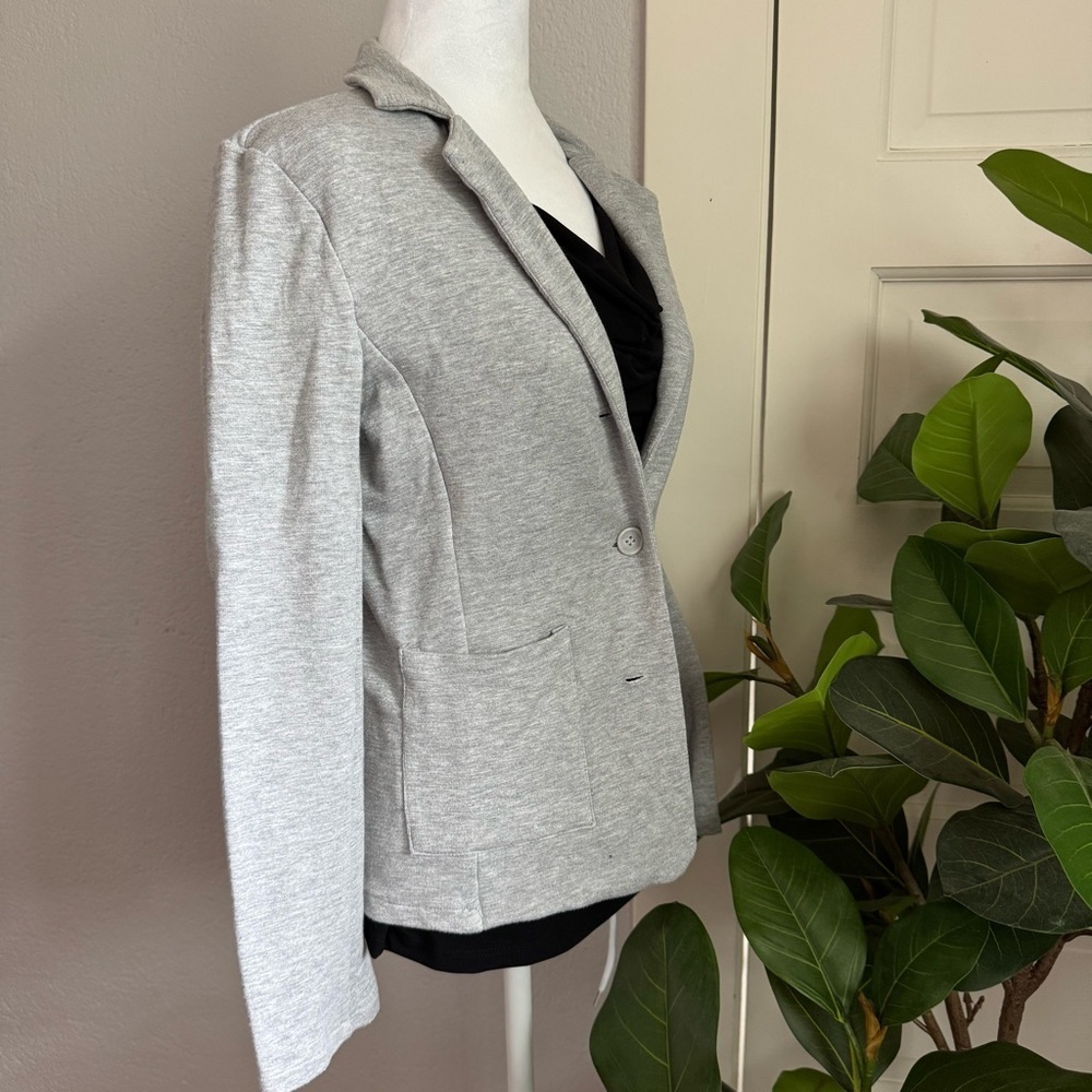 Rachel Zoe Gray Knit Sweater Blazer Jacket Size S Excellent Condition - Picture 3 of 7
